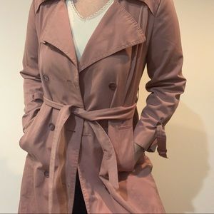 Vintage Baby Pink Trench Coat
